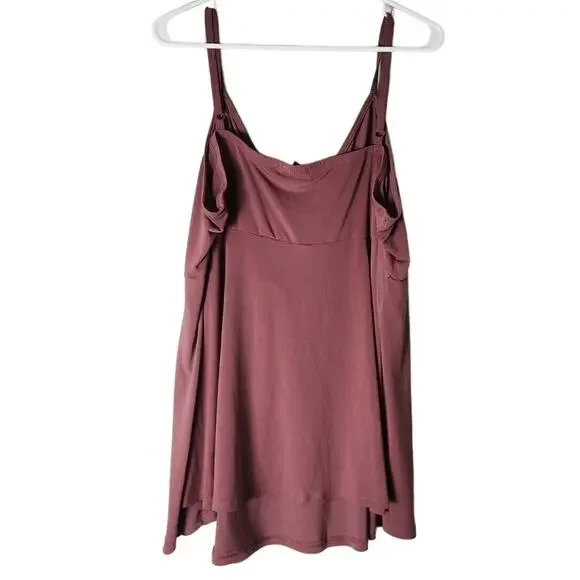 Torrid Babydoll Blouse Cami Plus Size 4X Pink Tank Top Surplice V-Neck - Picture 4 of 4